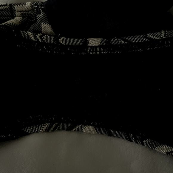 L*SPACE Audrey Sahara Bikini Bottoms Chevron Full Cut Black Beige Medium - Picture 5 of 6